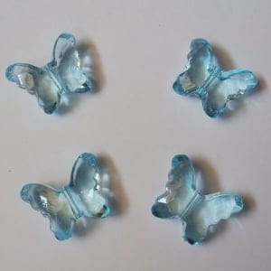 Plastic Butterflies (Large) - Sky Blue