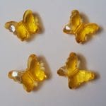 Plastic Butterflies (Large) - Dark Yellow