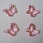 Plastic Butterflies (Large) - Baby Pink
