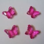 Plastic Butterflies (Large) - Dark Pink