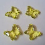 Plastic Butterflies (Large) - Light Yellow (Pack of 10 butterflies)