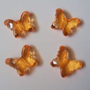Plastic Butterflies (Large) - Orange (Pack of 10 butterflies)