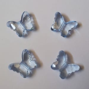 Plastic Butterflies (Large) - Light Blue