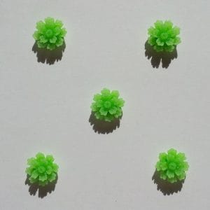 Resin Flower (1.5 cm) - Design 1 - Green