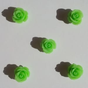 Resin Roses (1cm) - Design 1 - Green