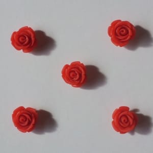 Resin Roses (1cm) - Design 1 - Red