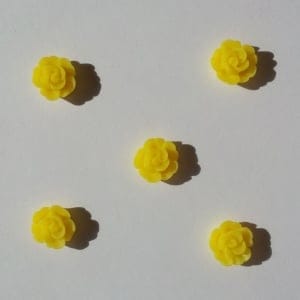 Resin Flower (1 cm) - Design 2 - Yellow