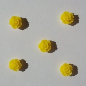 Resin Flower (1 cm) - Design 2 - Yellow