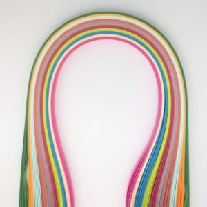 5mm Quilling Strip - Mix BrightColor(Dark Green to Pink)
