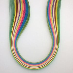 5mm Quilling Strip - Mix BrightColor(Dark Green to Mehndi Green)