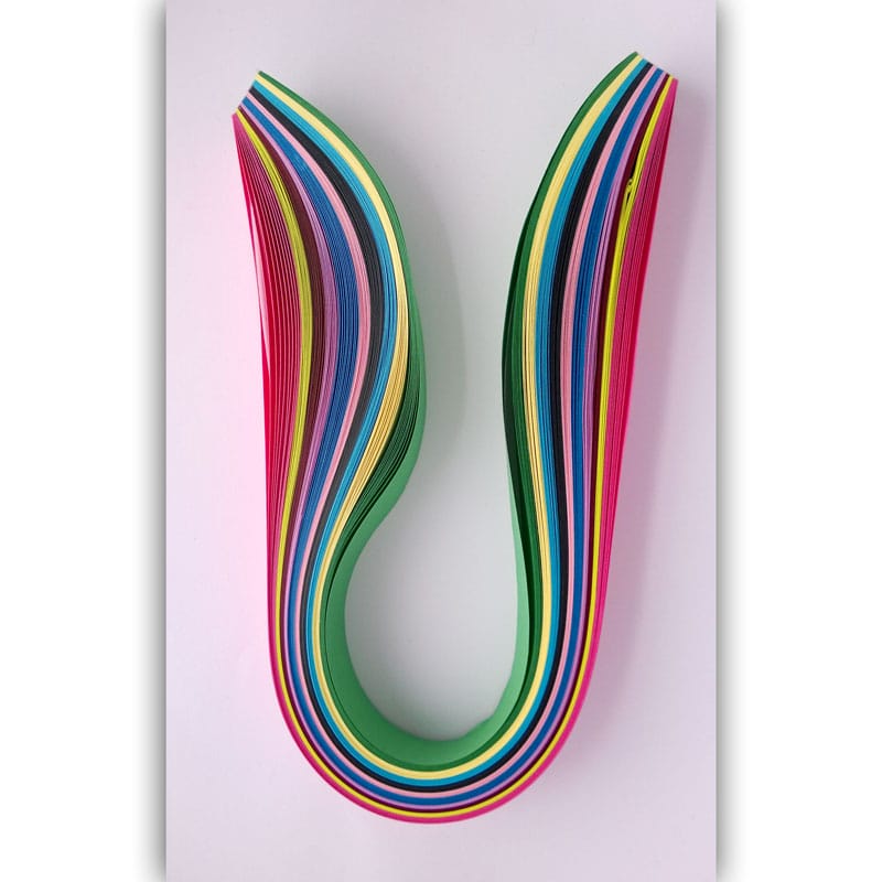 22mm Quilling Strip - Mix BrightColor (Pink to Green) GreenToPink 25mm 22mm Quilling Strip - Mix BrightColor (Pink to Green)