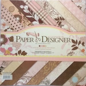12x12 Scrapbook paper pack - Elegant Flowers Paper Stack (Set of 40 sheets)