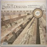 12x12 Scrapbook paper pack - Retro Style Paper Stack (Set of 40 sheets)