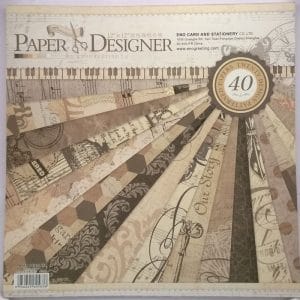 12x12 Scrapbook paper pack - Retro Style Paper Stack (Set of 40 sheets)