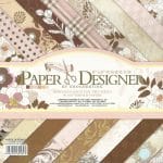 8x8 EnoGreeting Scrapbook paper pack - Elegant Flowers (Set of 40 sheets)