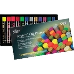 Mungyo Oil Pastel Crayon (12 assorted mettalic+fluorescent colors)