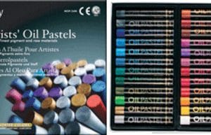 Mungyo Oil Pastel Crayons (Set of 24, Assorted Metallic)
