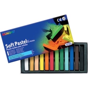 Mungyo Square Shaped Soft Pastel Crayon -General Series (12 assorted colors)
