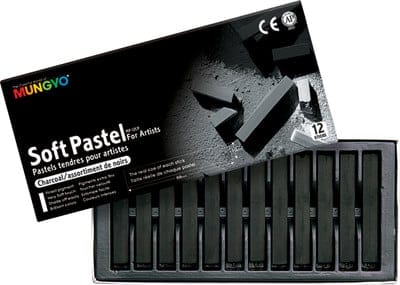 Mungyo Square Shaped Soft Pastel Crayon -General Series (12 assorted colors charcoal) mp12c Mungyo Square Shaped Soft Pastel Crayon -General Series (12 assorted colors charcoal)