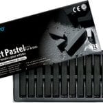 Mungyo Square Shaped Soft Pastel Crayon -General Series (12 assorted colors charcoal)