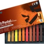 Mungyo Square Shaped Soft Pastel Crayon -General Series (12 assorted colors earthtone)