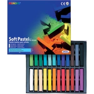 Mungyo Square Shaped Soft Pastel Crayon -General Series (24 assorted colors)