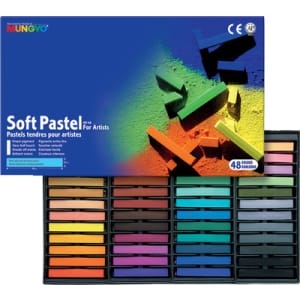 Mungyo Square Shaped Soft Pastel Crayon -General Series (48 assorted colors)