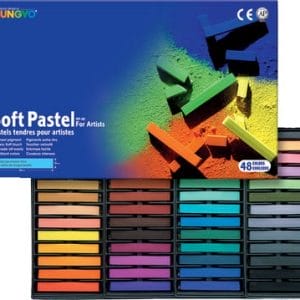 Mungyo Square Shaped Soft Pastel Crayon -General Series (48 assorted colors)