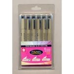 Sakura Pigma Micron - Set of 6 assorted colors(005 Point Size)