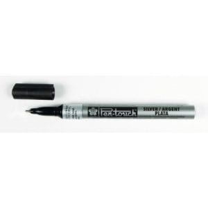 Sakura Pentouch Permanent Marker (Silver) - Extra Fine Point