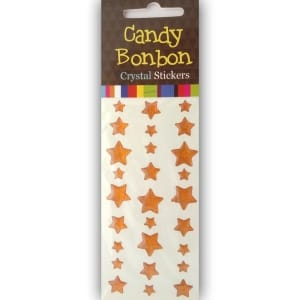 Crystal Stickers - Stars (Orange)