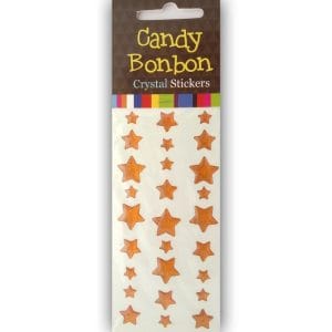 Crystal Stickers - Stars (Orange)