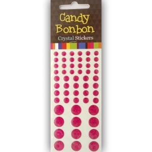 Crystal Stickers - Circles (Pink)