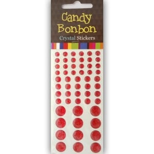 Crystal Stickers - Circles (Red)