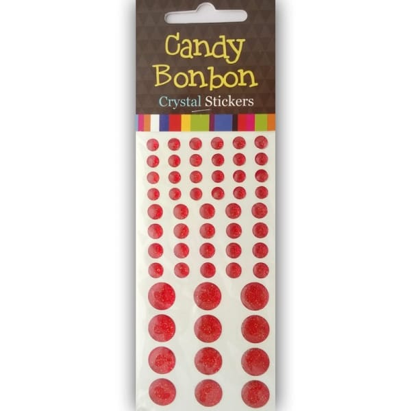 Crystal Stickers - Circles (Red)