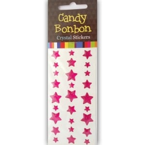 Crystal Stickers - Stars (Pink)