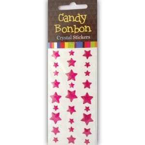 Crystal Stickers - Stars (Pink)