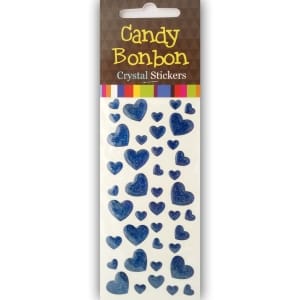 Crystal Stickers - Hearts (Blue)