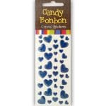 Crystal Stickers - Hearts (Blue)