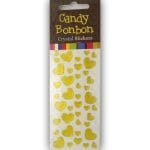 Crystal Stickers - Hearts (Yellow)