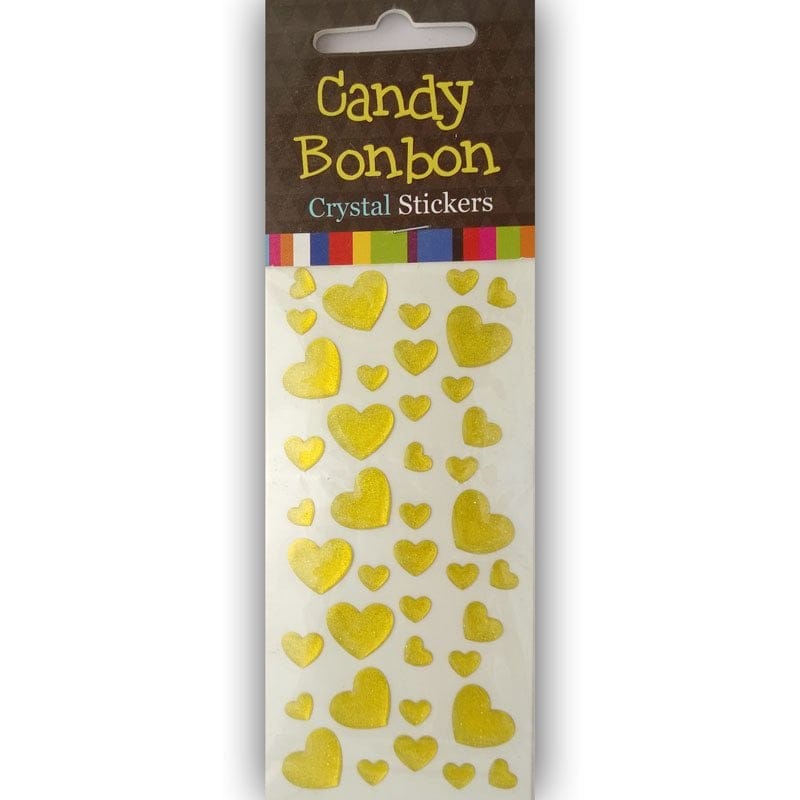 Crystal Stickers - Hearts (Yellow) cast 89 Crystal Stickers - Hearts (Yellow)