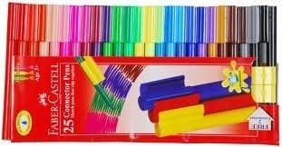 Faber Castell Assorted Connector Pens (Pack of 25) connector pens 25 Faber Castell Assorted Connector Pens (Pack of 25)