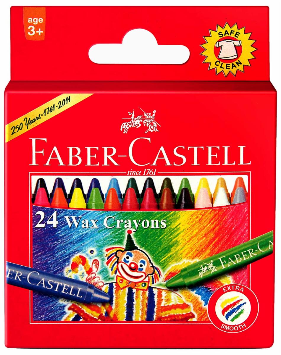 Faber Castell Extra Long Wax Crayons (Pack of 24) f1100201121024 Faber Castell Extra Long Wax Crayons (Pack of 24)