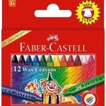 Faber Castell Extra Long Wax Crayons (Pack of 12)