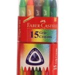 Faber Castell Triangular Wax Crayons (Pack of 15)