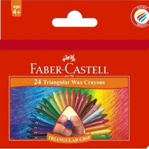 Faber Castell Triangular Wax Crayons (Pack of 24)