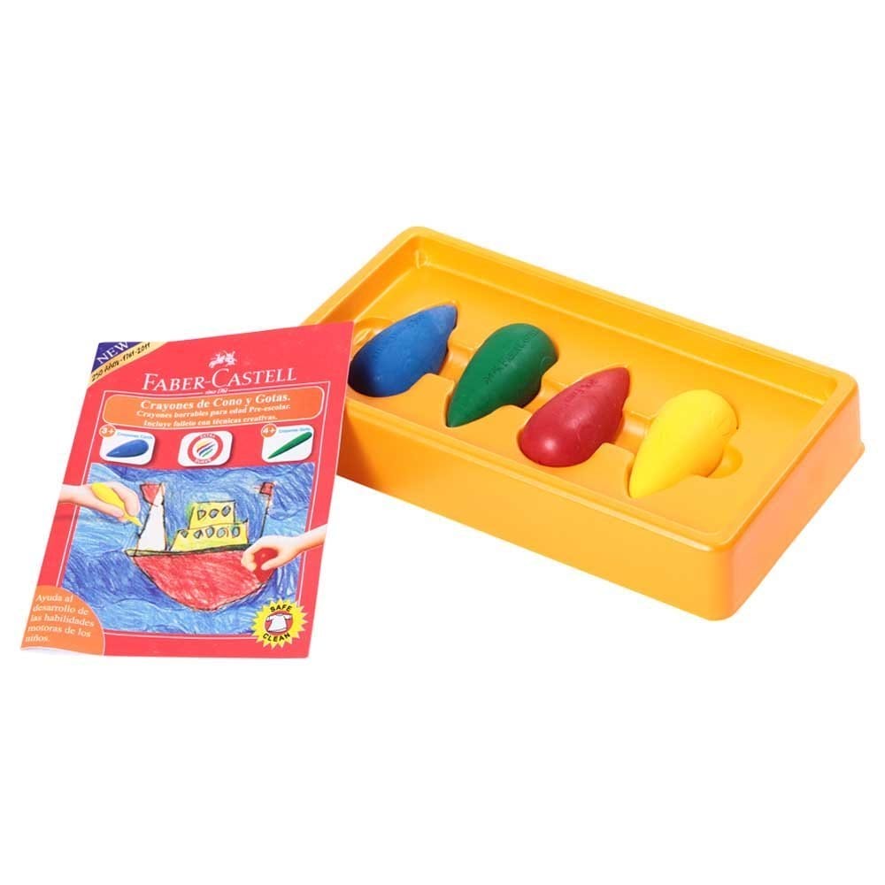 Faber Castell Grasp Crayons (Pack of 4) faber castell 4 grasp crayons 1 faber-castell-4-grasp-crayons_1