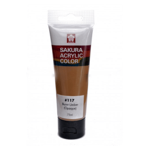 Sakura Acrylic Tube - Opaque (Burnt Umber) - 75 ml