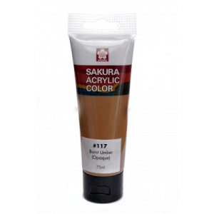Sakura Acrylic Tube - Opaque (Burnt Umber) - 75 ml