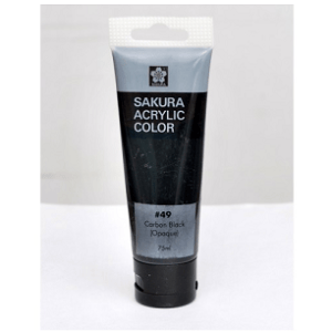 Sakura Acrylic Tube - Opaque (Carbon Black) - 75 ml